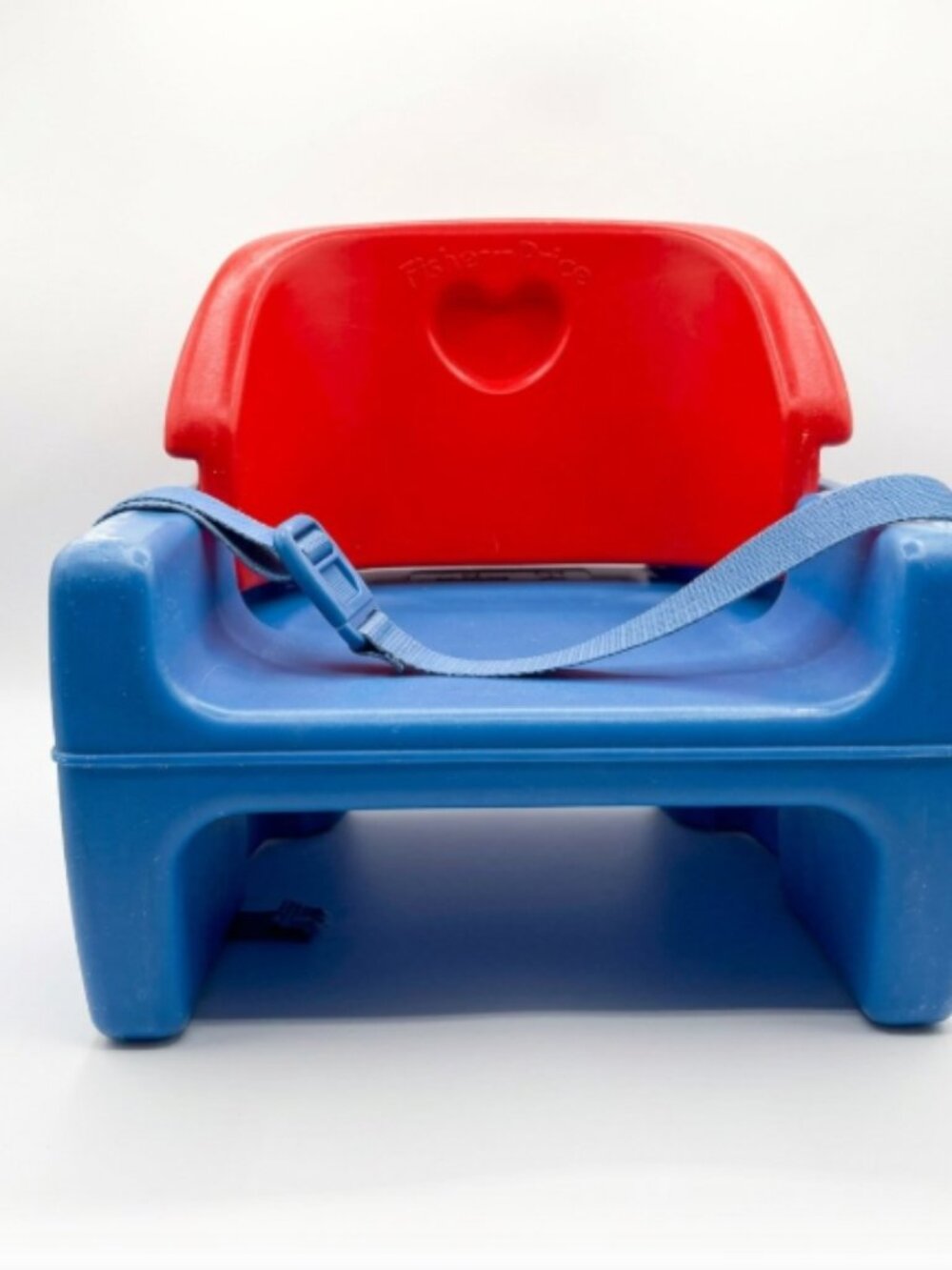 Fisher Price Grow with Me Booster Seat Chair Straps Red Blue Vintage 1990s